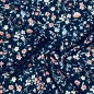 Preview: Jersey ♥ Flowers ♥ | marineblau